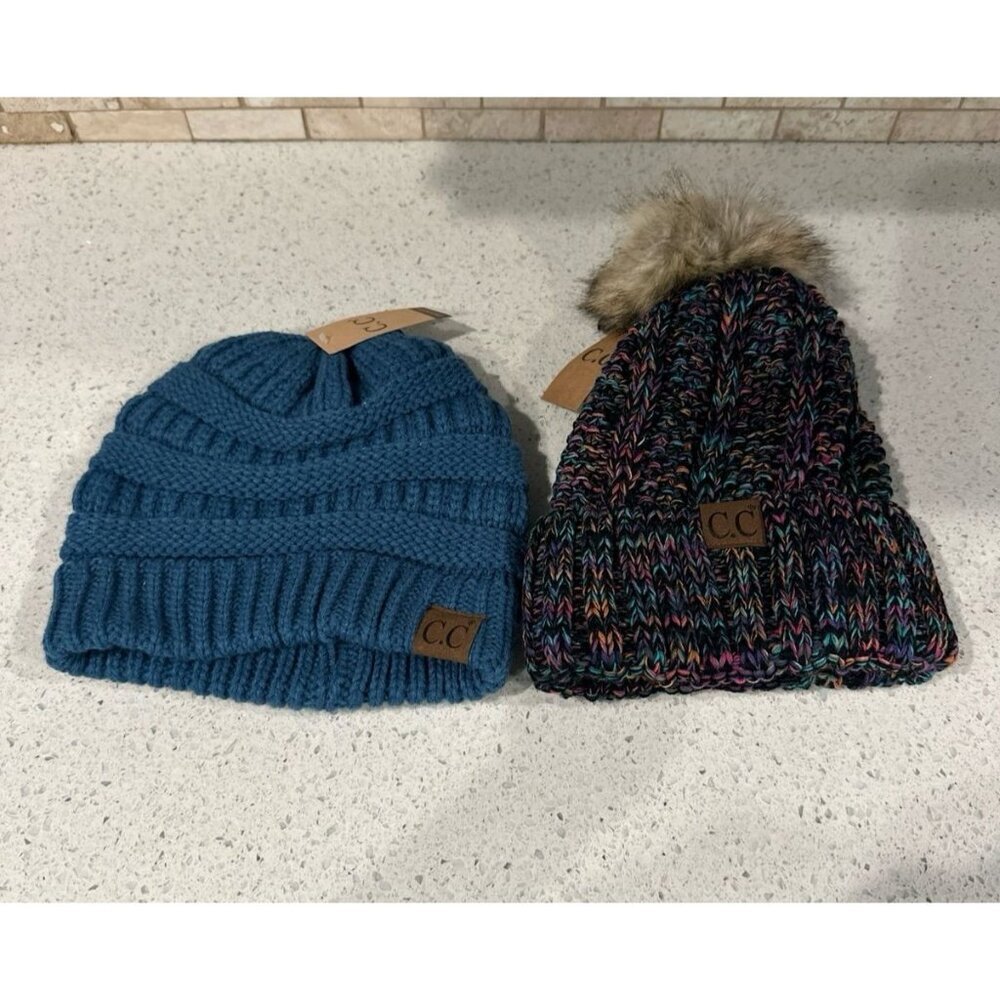Classic Fuzzy Lined CC Beanie‎ HAT nwt bundle